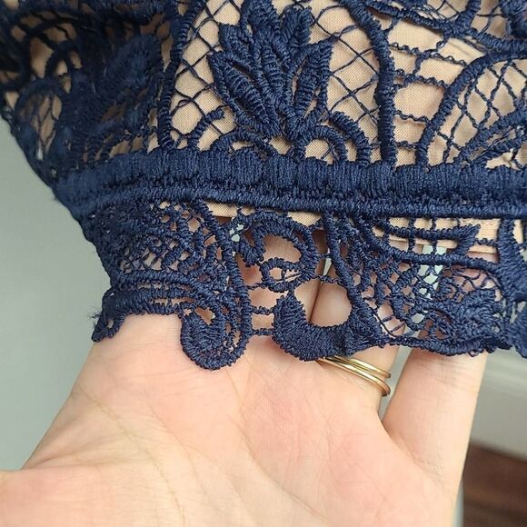 TJD Women's‎ Cocktail Party V-neck Lace Mini Dress Size Medium - Picture 7 of 10